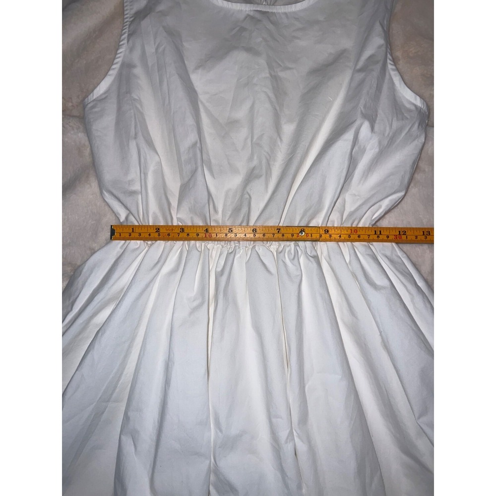 Sunday White Cotton Poplin Midi Dress – Minimalist, Classic, Timeless - Picture 11 of 13